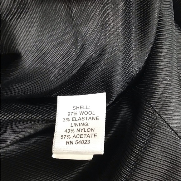 Banana Republic Wool Stand Collar Military Style Jacket Career Black Size S - Picture 9 of 10